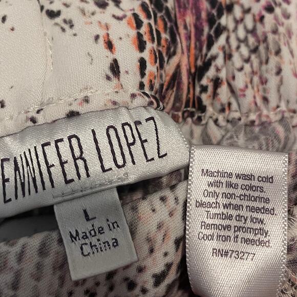 Jennifer Lopez animal floral print jogger pants large P 7073 - Picture 3 of 13